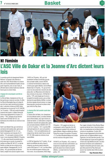 Journal wiwsport n373 - 22 mars 2024