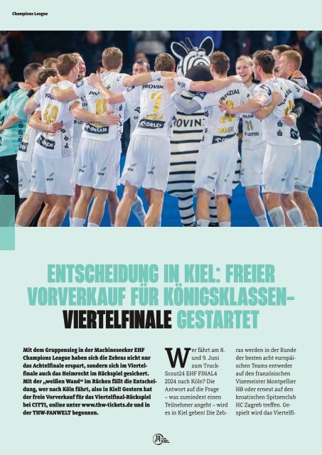 ZEBRA Hallenheft THW Kiel vs. SG Flensburg-Handewitt, 23.03.2024