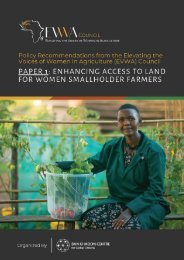 EVWA Council Policy Paper 1: Enhancing Access to Land For Women Smallholder Farmers