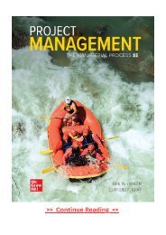 [eBook] Project Management: The Managerial Process 8th By Erik Larson ISBN :9781260238860