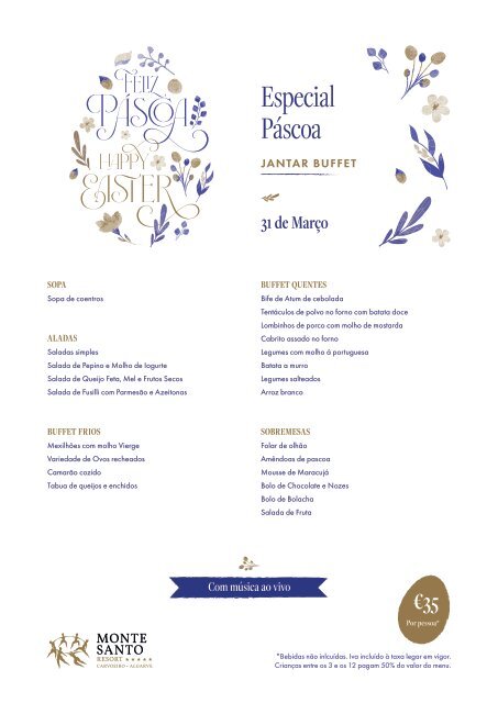 Menu de Páscoa