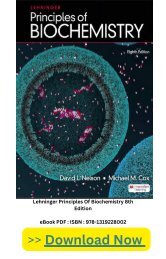 [eBook - PDF ] Lehninger Principles Of Biochemistry 8th Edition ISBN :978-1319228002