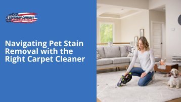 Navigating Pet Stain Removal with the Right Carpet Cleaner