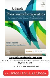 [eBook - PDF ] Lehne’s Pharmacotherapeutics For Advanced Practice Nurses And Physician 2nd Edition - ISBN :9780323554954