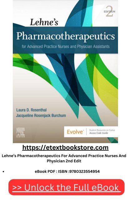 [eBook - PDF ] Lehne’s Pharmacotherapeutics For Advanced Practice Nurses And Physician 2nd Edition - ISBN :9780323554954