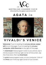 Agata in Vivaldi’s Venice