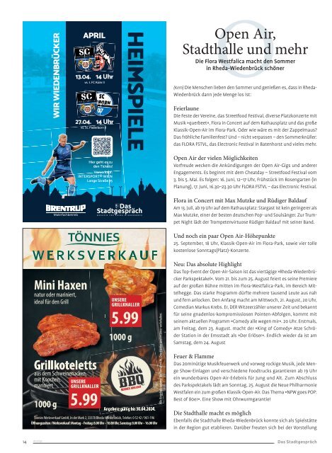 Das Stadtgespräch Ausgabe April 2024 auf der Rheda-Wiedenbrück App