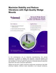 Maximize Stability and Reduce Vibrations with High-Quality Wedge Mounts