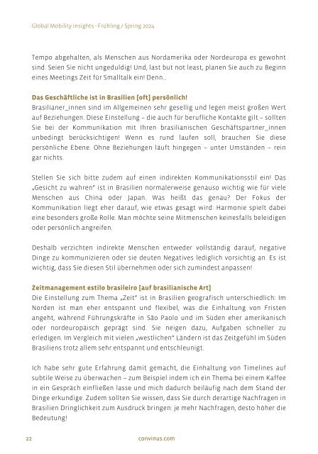 Global Mobility Insights NEWSLETTER Frühling / Spring 2024