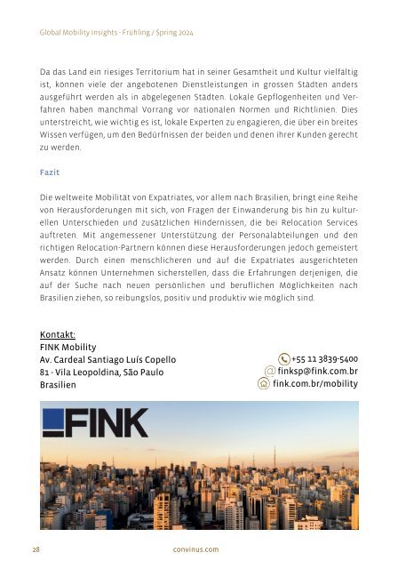 Global Mobility Insights NEWSLETTER Frühling / Spring 2024