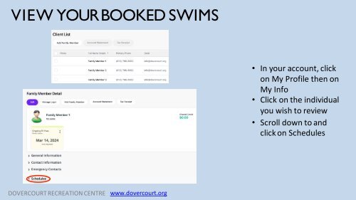 Dovercourt Booking and Cancelling a Drop-In Swim