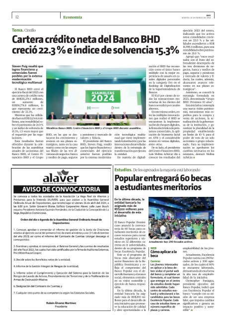 Edición impresa, martes 26 de marzo de 2024