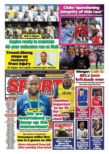 COMPLETE SPORTS - TUESDAY, MARCH 26, 2024