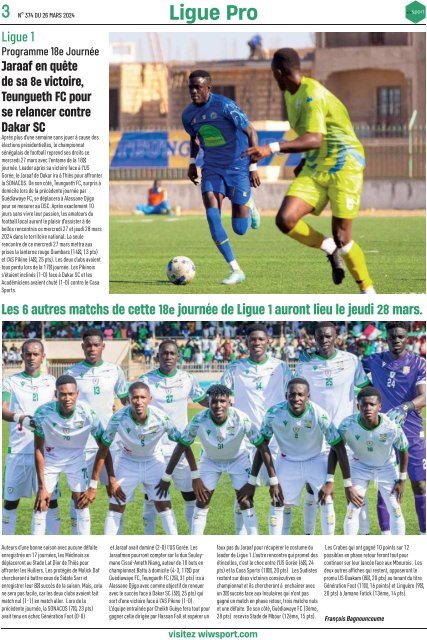 Journal wiwsport n374 - 26 mars 2024