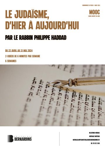 2024 - Avril - CP MOOC - Judaïsme