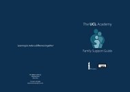 The UCL Academy Family Support Guide 2024