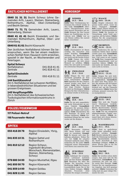 Schwyzer Anzeiger – Woche 13 – 28. März 2024
