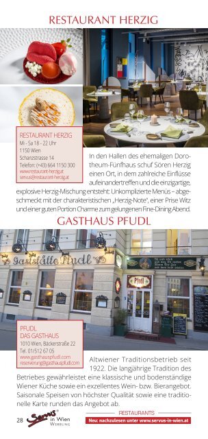 Servus in Wien - Gourmet Guide - April 2024