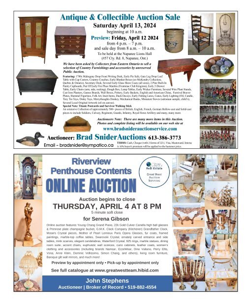 Woodbridge Advertiser/AuctionsOntario - 2024-03-26