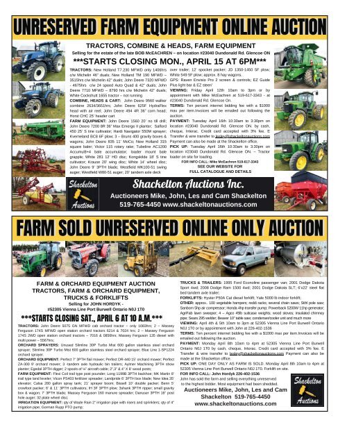 Woodbridge Advertiser/AuctionsOntario - 2024-03-26