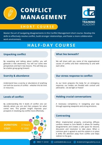 Conflict Management - Short Course