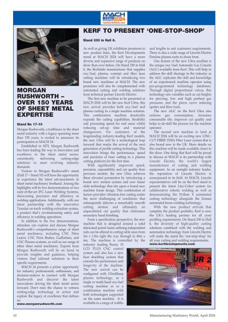 Manufacturing Machinery World April 2024