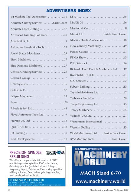 Manufacturing Machinery World April 2024