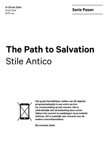 2024 03 29 The Path to Salvation - Stile Antico