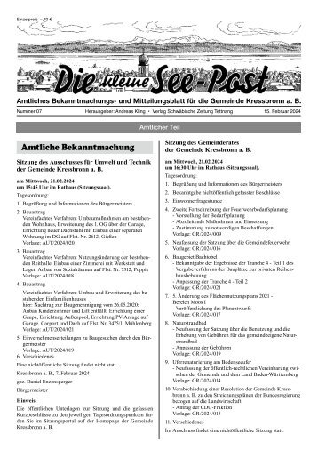 27.03.2024 Die kleine See-Post