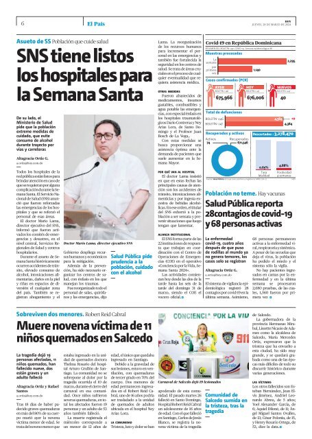 Edición impresa, jueves 28 de marzo de 2024