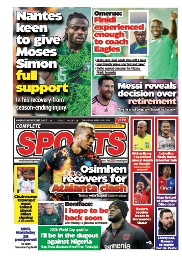 COMPLETE SPORTS - THURSDAY, MARCH 28, 2024