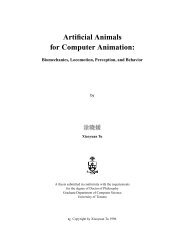 Artificial animals for computer animation: Biomechanics - UCLA