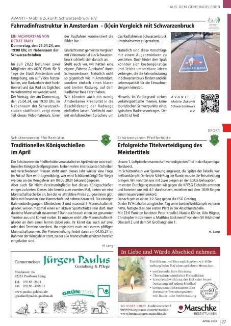 Mitteilungsblatt Schwarzenbruck - April 2024