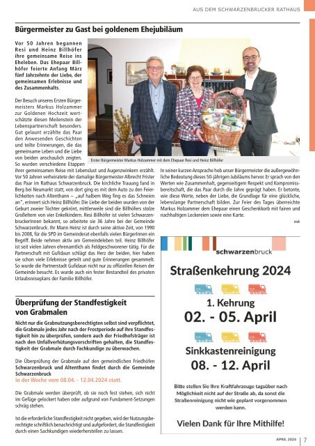 Mitteilungsblatt Schwarzenbruck - April 2024