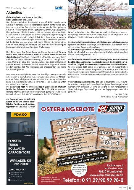 Mitteilungsblatt Nürnberg-Katzwang/Worzeldorf/Kornburg - April 2024