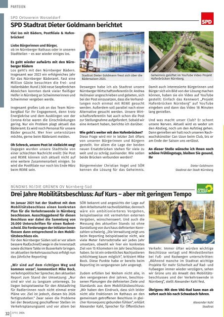 Mitteilungsblatt Nürnberg-Katzwang/Worzeldorf/Kornburg - April 2024