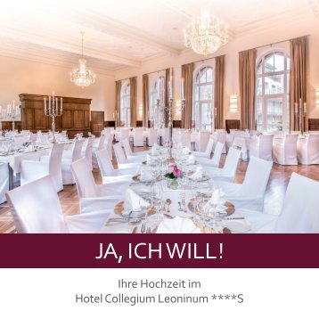 Hochzeitsbroschüre Hotel Collegium Leoninum