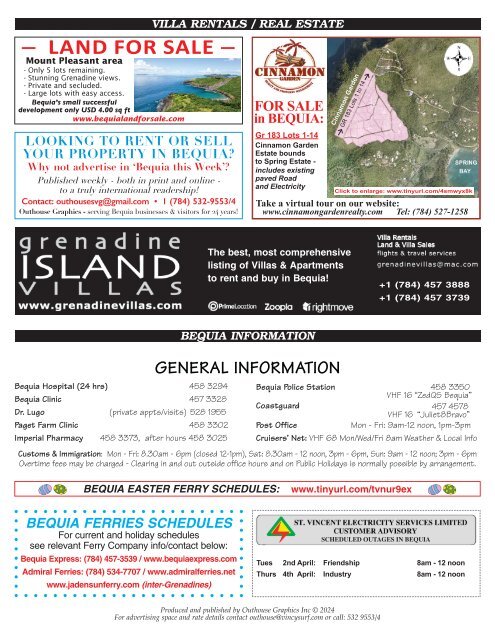 Bequia this Week - 29th March - 4th April 2024