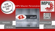 MPV sucht Sie für CH - Bau + Handwerk