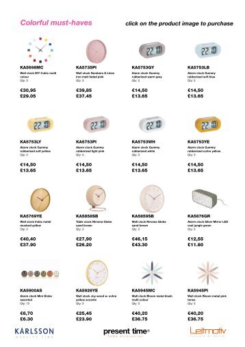 Colourful must haves