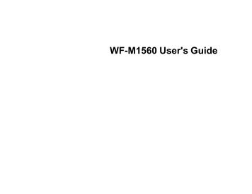 User's Guide (Downloadable/Printable Version) - WF-M1560 - Epson