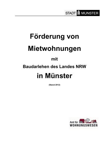 Förderung von Mietwohnungen mit Baudarlehen des ... - Münster