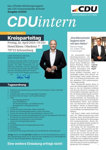 CDUintern Rottweil Ausgabe 2/2024