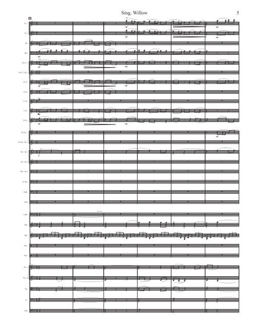 Sing Willow - Score