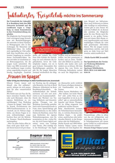 Holsteiner KlöönSNACK - Ausgabe Rendsburg / Mittelholstein - April 2024
