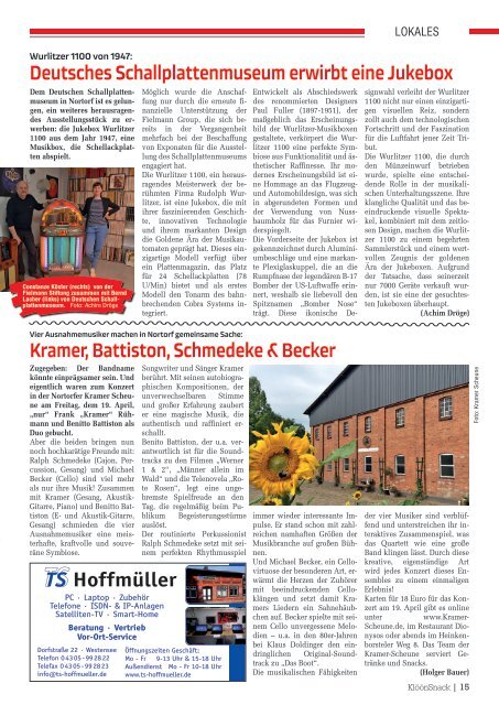 Holsteiner KlöönSNACK - Ausgabe Rendsburg / Mittelholstein - April 2024