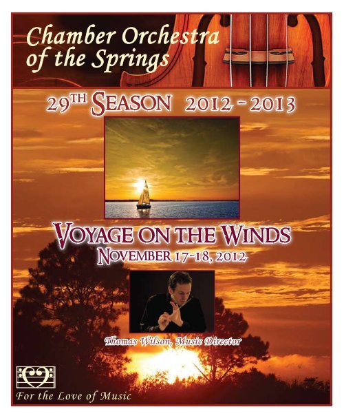 Click Here For Concert Program - Chamber Orchestra of the Springs
