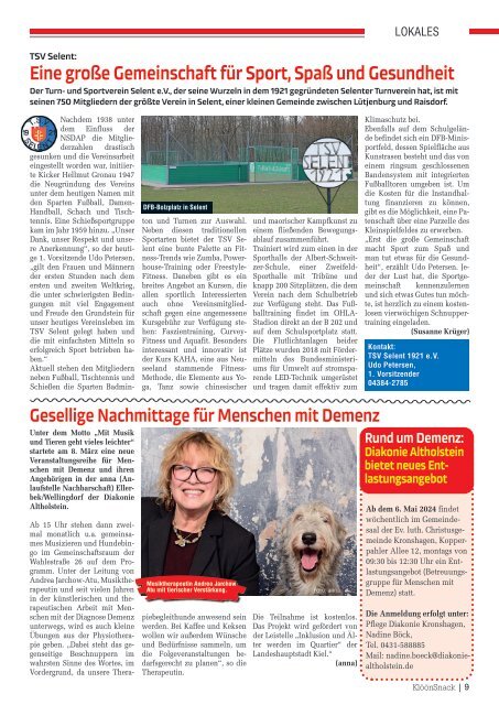 Holsteiner KlöönSNACK - Ausgabe Kiel / Eckernförde - April 2024 