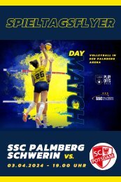 Spieltagsflyer vs. SC POTSDAM PlayOffs - SSC PALMBERG SCHWERIN