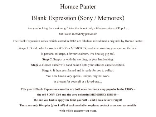 Horace Panter - Blank Expression